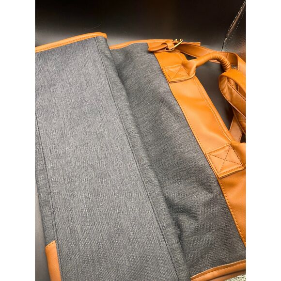 CRG Prestige Carry On Large Brown Gray Crossbody Tote Bag Purse w/Tag - Picture 3 of 5